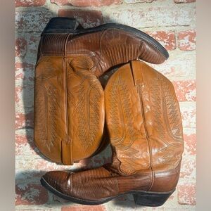 Dan Post Tan Leather Cowboy Boots